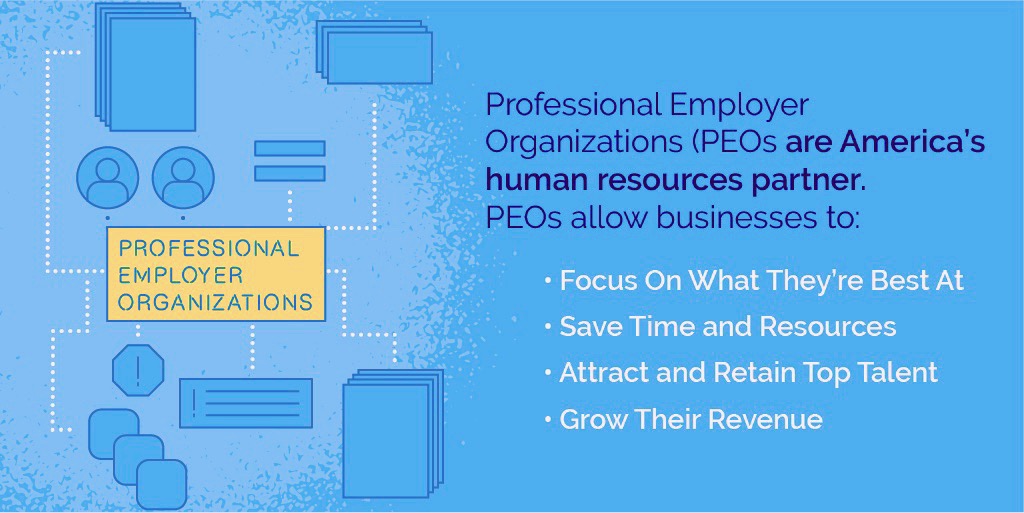 Professional Employer Organizations (PEOs) are America's human resources partner. PEOs allow business to focus on what they do best.